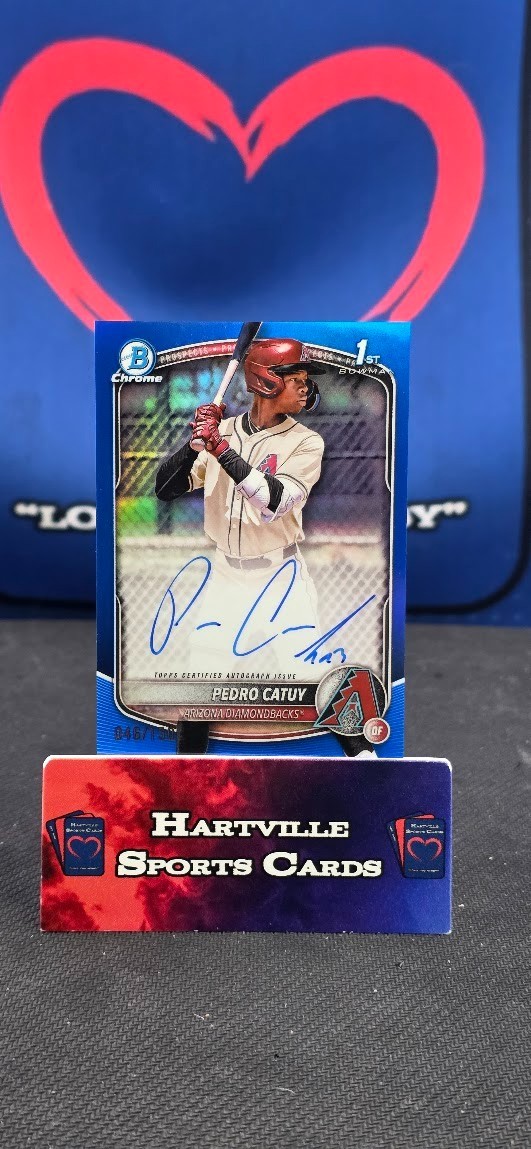2025 Bowman Chrome Pedro Catuy 1st Bowman True Blue -/150 Auto Arizona Dbacks