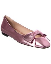 Valentino Bow Leather Ballerina Flat Women's