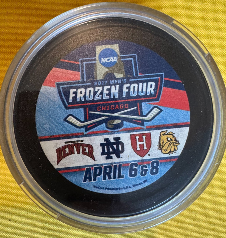 DENVER PIONEERS 2017 NCAA Frozen Four Hockey Puck (w/ case) - Chicago, IL