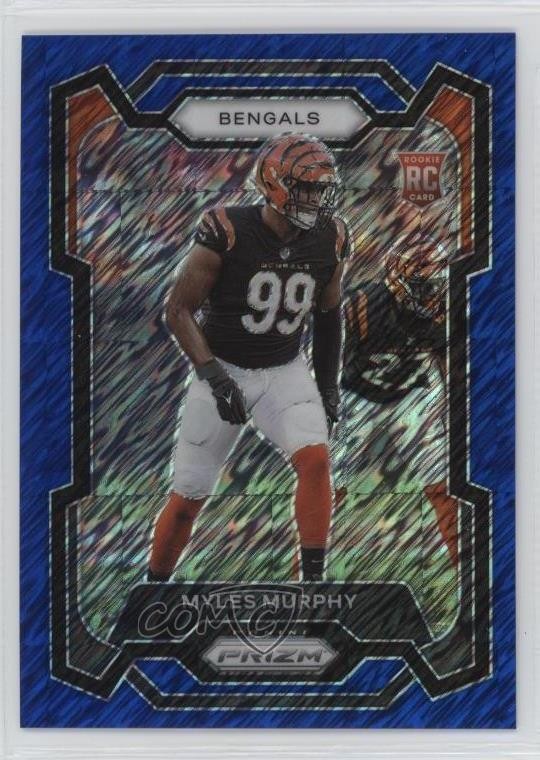 2023 Panini Prizm Rookies Blue Shimmer Prizm 15/25 Myles Murphy #320 Rookie RC
