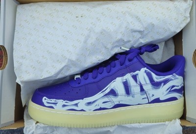 NIKE Air Force 1 Low QS ''PURPLE SKELETON''. Size 10.5/12, DS, OG All.