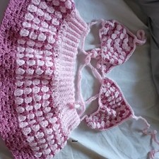 Trending Handmade Crochet Top And Shorts Set