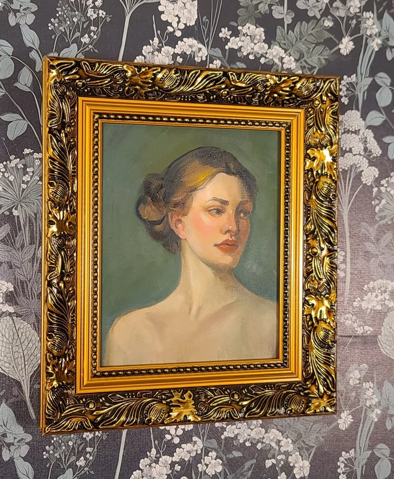 "Portrait of a Young Woman" Original Oil Portrait by Iryna (Ukraine) – 8x10 - Image 4 of 4