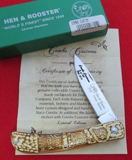 Hen & Rooster Knife Combs Customs Sodbuster Knife October 2012 #2 of 30 Made NR