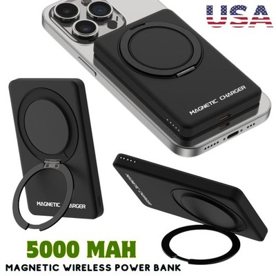 5000mAh Magnetic Wireless Power Bank PD Fast Charging External Portable Battery
