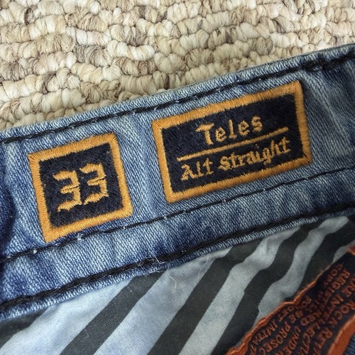 Rock Revival Teles Alt Straight 33 x 33,5 Distressed Acid Jeans blau helle Waschung - Bild 4 von 8