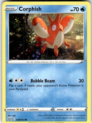 Corphish 038/163 Common Battle Styles Pokemon Lightly Played