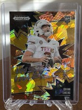 2025 Panini Prizm Draft Picks - Instant Impact Quinn Ewers #II-QES Gold Ice...