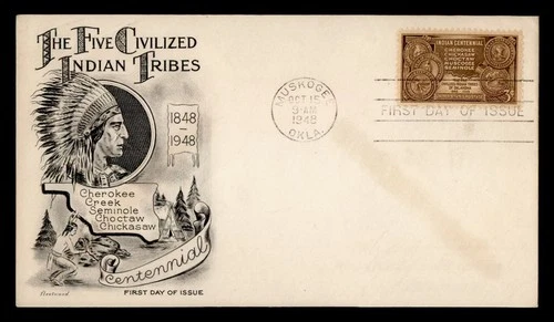 DR WHO 1948 FDC INDIAN TRIBE ANIV FLEETWOOD CACHET M75275