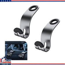 Car Headrest Hooks 2pcs High Load Capacity Metal Hangers Hidden Design Handbag