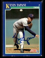 Kevin Tapani signed auto 1991 Score #60 card Minnesota Twins