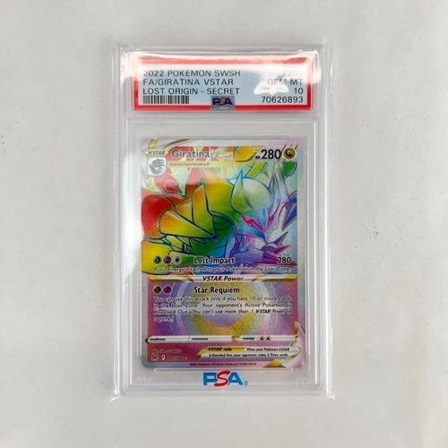 Pokemon Giratina VSTAR 201/196 PSA 10 Gem Mint Lost Origin Rainbow Secret Rare