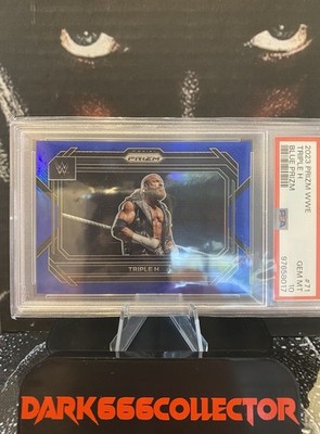 Triple H 126/199 WWE 2023 Blue PRIZM #71 PSA 10 
