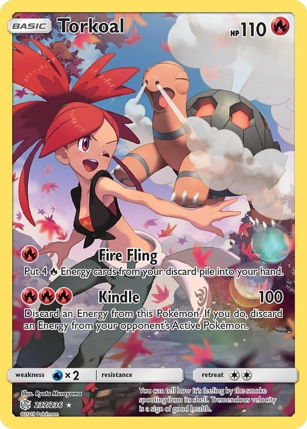 Torkoal - 237/236 - Pokemon Cosmic Eclipse Sun & Moon Secret Rare Card NM