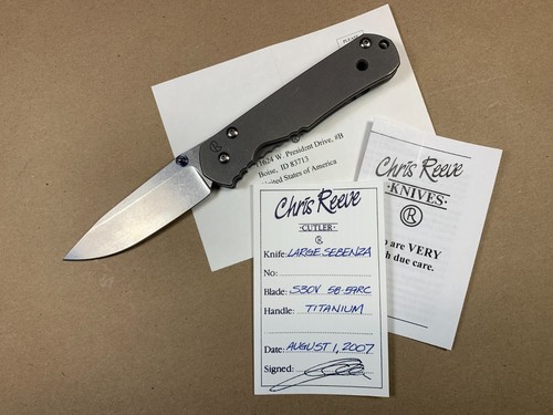 Chris Reeve Knives CRK 2007 Regular Large Sebenza S30V and Titanium ...