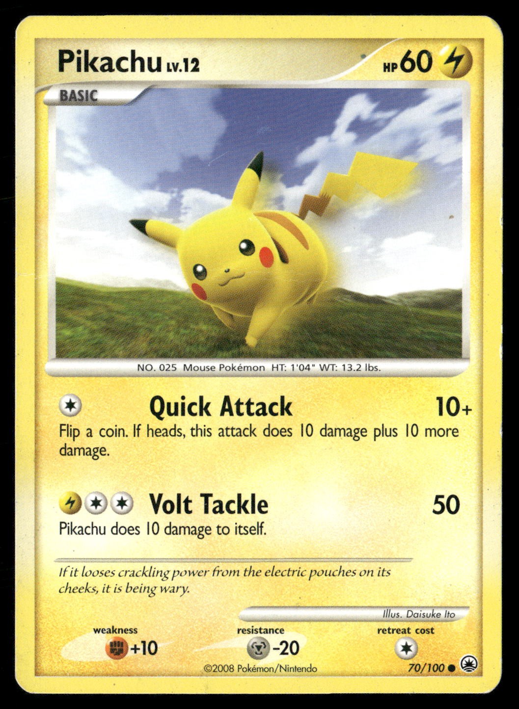 Pikachu 70/100 Common Majestic Dawn Pokemon MP