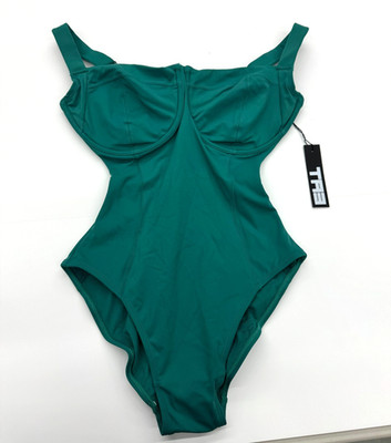 TA3 LIFTY ONE PIECE SWIMSUIT EMERALD GREEN SHAPING SIZE SMALL S REG/LONG J/K NEW