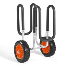 Carrello per Kayak, Capacità di Carico 68,0 kg, con Pneumatici in Gomma Piena