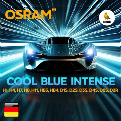 OSRAM Cool Blue Intensе H1 H4 H7 H8 H11 HB3 HB4 D1S-D4S D8S D2R Auto Lampen Top - Bild 1 von 4