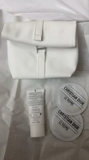 DIOR Novelty White Roll Down Pouch Makeup Bag NEW with Box