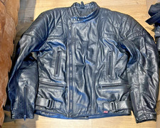 TT Leathers Vintage Padded Leather Motorcycle Jacket Size 42 Biker Jacket
