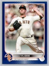 2022 TOPPS UPDATE #US63 JAKE MCGEE ROYAL BLUE SAN FRANCISCO GIANTS