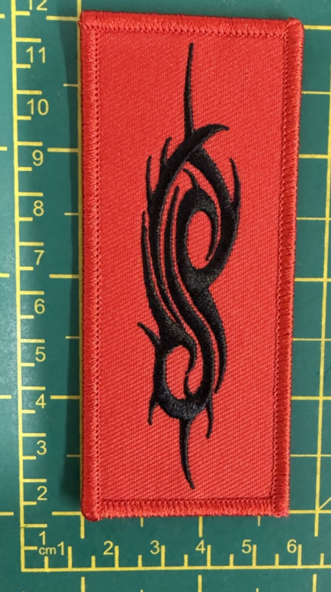 Slipknot Sigil Tribal Black On Red Woven Sew Or Iron On Patch Official Patch