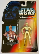 STAR WARS Power of the Force C-3PO ACTION FIGURE Kenner 1995 Red Card NEW