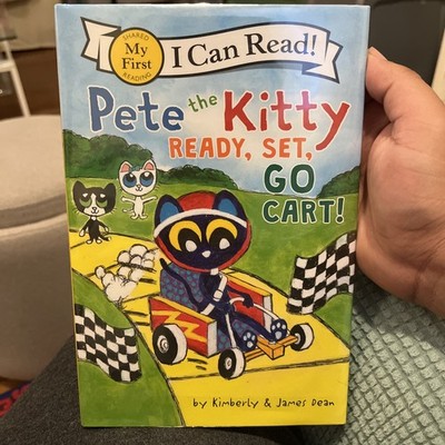 Pete the Kitty Ready Set Go Cart James Dean Kids Picture Book