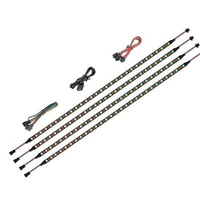 WS2812B IC PC Light Strip 4PCs 19in Individually Addressable for 5V 3Pin LED ...