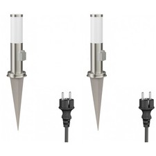 2x Borne d'éclairage de chemin Lampe de jardin PORU capteur extérieur IP44