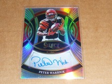 2025 Panini Select PETER WARRICK AUTOGRAPH/AUTO BENGALS A9403