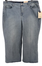 NYDJ Teresa Wide Leg Jeans Womens 22W Ankle 1" Hem Lift Tuck 27"L Slimming New