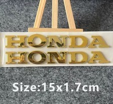 Gold 3D Fuel Tank  Decal Rear Box For Honda Badge ABS Sticker Motorcycle UK!.