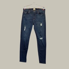 Hudson Nico Super Skinny Jeans Womens 31 Blue Distressed Mid Rise Stretch Denim