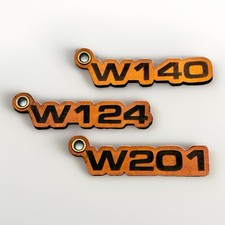 Mercedes W124 / Schlüsselanhänger Leder / Modellbezeichnung / W201 / W140 / W126 Mercedes W124 / Schlüsselanhänger Leder / Modellbezeichnung / W201 / W140 / W126