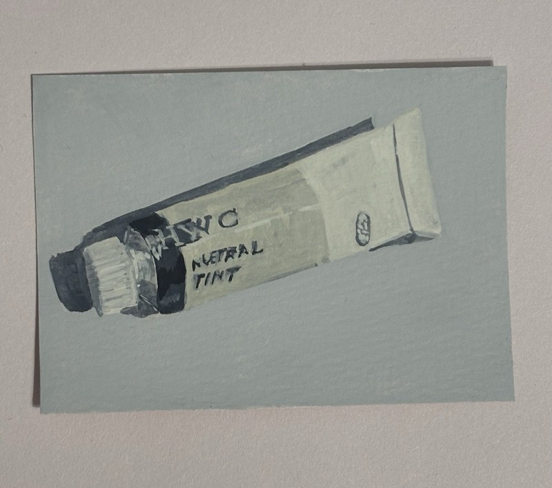 ACEO Original Artwork 2.5x 3.5 Watercolor Gouache, Painting Paper Art, Art Card