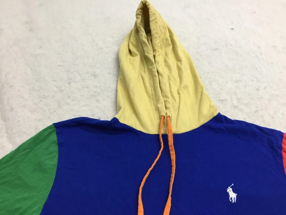 Polo Ralph Lauren с капюшоном рубашка мужская S маленький синий зеленый желтый оранжевый длинным рукавом - Изображение 4 из 4
