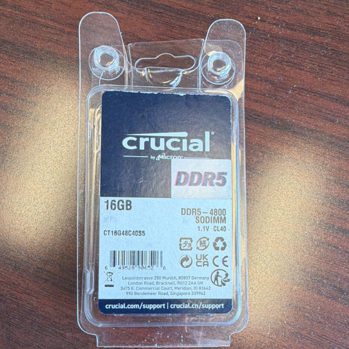 Crucial DDR5 32GB (2x16GB) 4800MHz SO-DIMM Laptop Memory