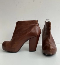 Bertie Leather Boots Size 41 Pixie Ankle Comfy Boho Chunky Heel Vintage Platform