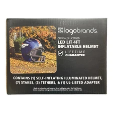 Logo Brands Officially Licensed NFL 4' Inflatable Team Helmet (Denver Broncos)