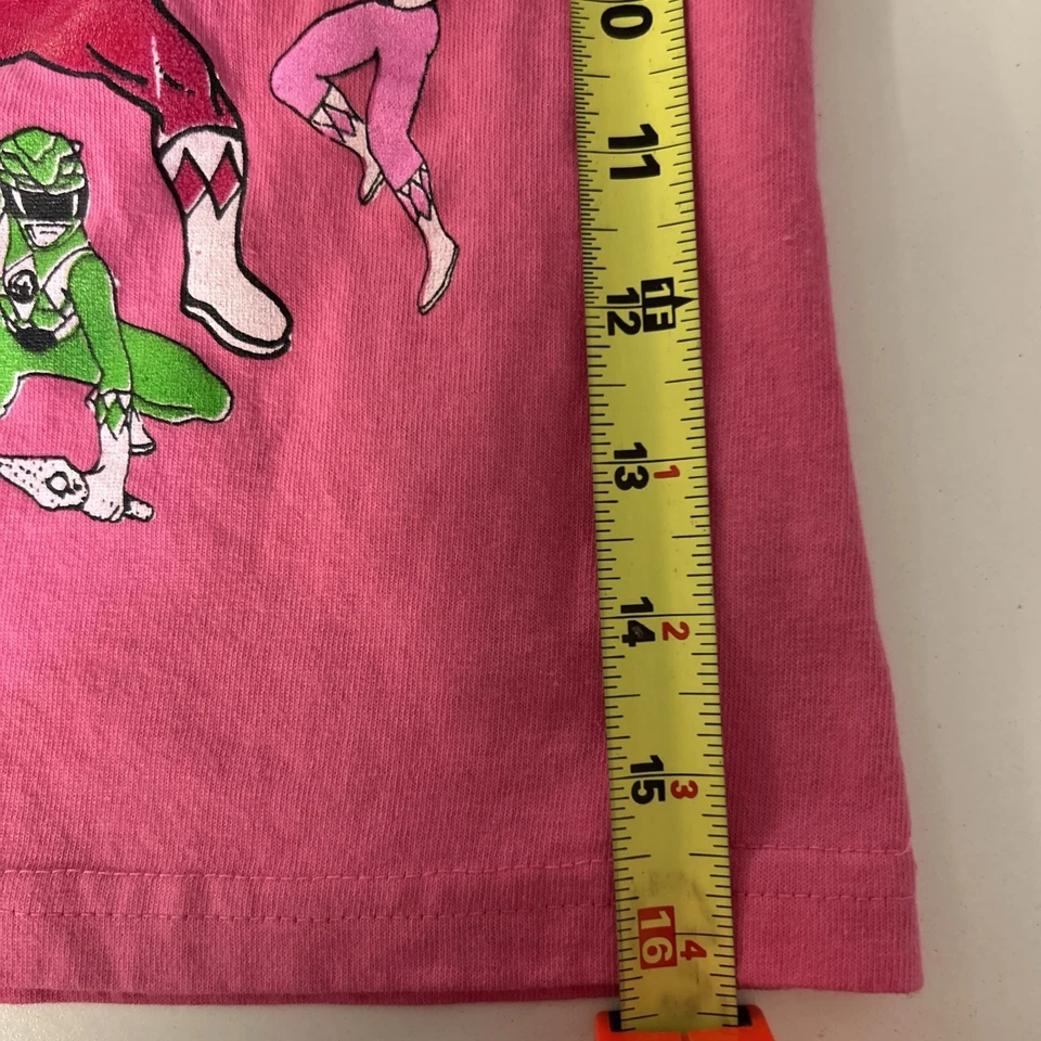 Vtg Power Rangers T Shirt  Girls  Medium Kids Pink Ranger Kimberly USA 90s RARE - Image 2 of 4