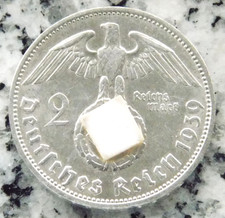 Silbermünze 2 Reichsmark 1939 J Hindenburg Adler Silber Deutsches Reich TOP