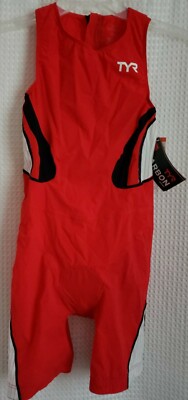 TYR Triathlon Carbon Zipper Back Short John Tri Suit w/ Pad