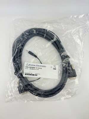 Extron 26-490-03 VGA-A M-M MD 12' Male to Male VGA and Audio Cable 12ft Rev. H5