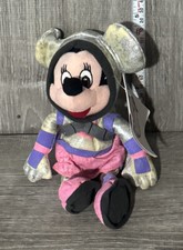 Vintage Disney Astronaut Minnie Mouse Bean Bag Plush Toy 9  