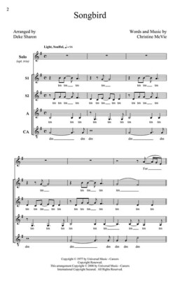 Songbird SSAA Divisi a cappella Christine McVie