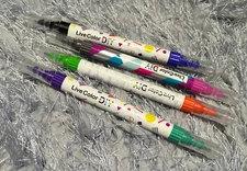 4x MONAMI Live Color DIY Pens Double-Sided Cute Design Marker Fine Tip POPO Gift