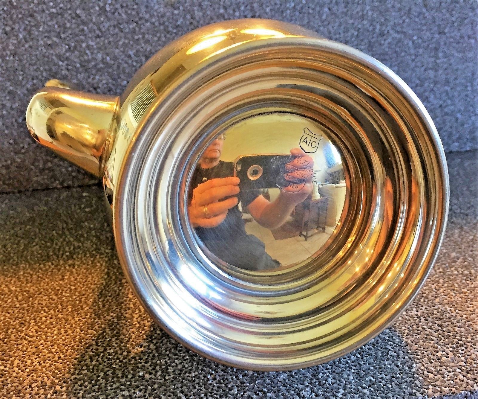 Hanle & Debler Distinctive American Pewter Tea / Coffee Pot Silver Pewter Rattan eBay