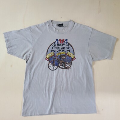 1985 AMA Large T-Shirt Vintage American Motorcyclist Association 100 Years 1885